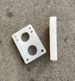 Sunrise Shockpads 1/2" paar clear/white